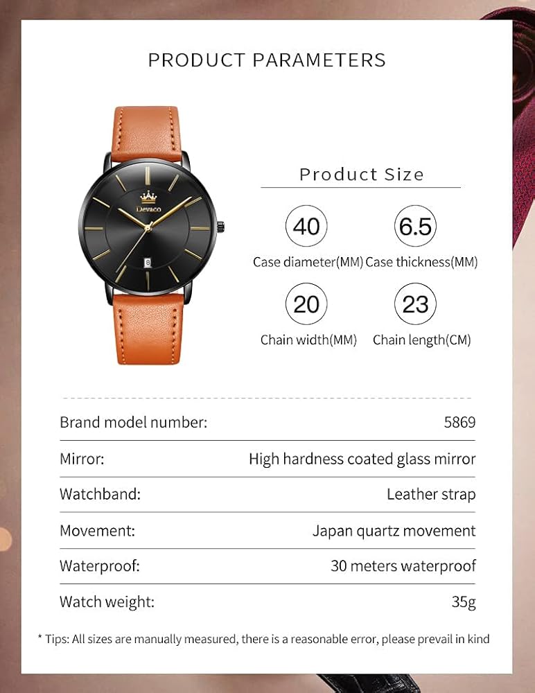 Amazon.com: devaco Mens Watches, Minimalist Fashion Simple